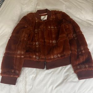 Anthropologie faux fur jacket